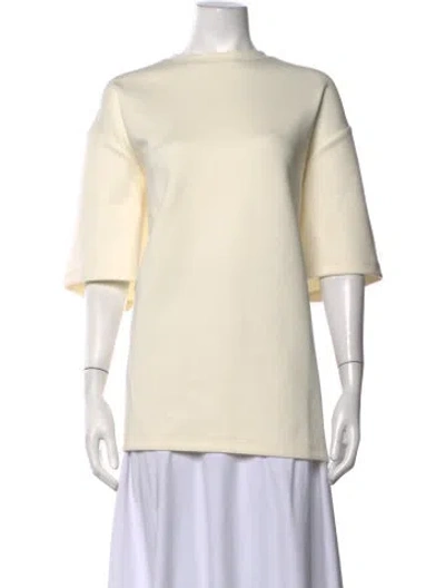 Pre-owned The Garment Crew Neck Three-quarter Sleeve Top W/ Tags In Neutrals