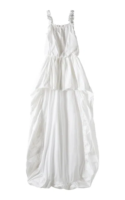 The Garment Cyprus Cotton-blend Balloon Gown In White