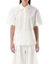 The Garment Cyprus Scallop-edged Shirt With Relaxed Fit In White