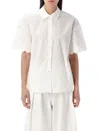 The Garment Cyprus Scallop-edged Shirt With Relaxed Fit In White