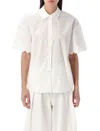 The Garment Cyprus Scallop-edged Shirt With Relaxed Fit In White