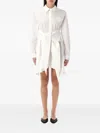 The Garment Cypruss Asymmetric Mini Shirt Dress In White