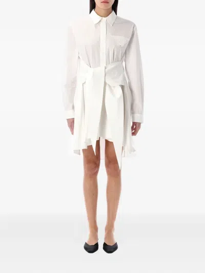 The Garment Cypruss Asymmetric Mini Shirt Dress In White