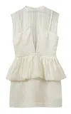 The Garment Daphne Silk-wool Mini Dress In White