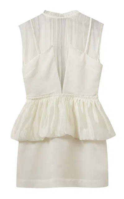 The Garment Daphne Silk-wool Mini Dress In White