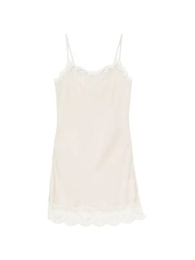 The Garment Darling Lace-trim Mini Dress In Gray