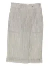 The Garment Delfi Button Wrap Midi Skirt In Gray