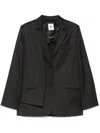 The Garment Denver Pinstriped Single-breasted Blazer In Brown
