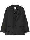 The Garment Denver Pinstriped Single-breasted Blazer In Brown