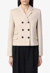 The Garment Mille Double-breasted Jacket In Beige