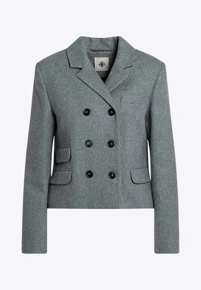 THE GARMENT DOUBLE-BREASTED WOOL-BLEND BLAZER