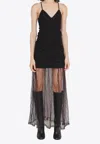 The Garment Dream Lace Ruched Maxi Dress In Black