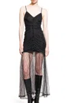 The Garment Dream Lace Ruched Maxi Dress In Black