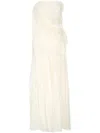 The Garment Gilian Draped Viscose Blend Gown In Neutral
