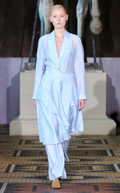 The Garment Eleanor Wool-blend Pants In Light Blue