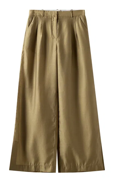 The Garment Eleanor Wool-blend Pants In Olive