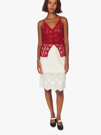 The Garment Fleur Slip Skirt In Cream In Multi