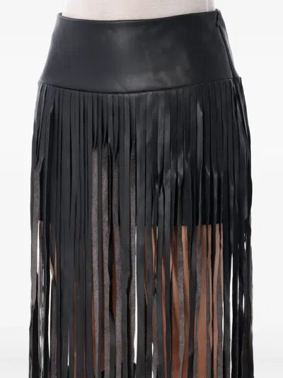 The Garment Fringed Midi Skirt In Black