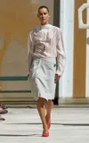 The Garment Gabriel Asymmetric Crepe Midi Skirt In Grey