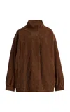 The Garment Geneve Suede Bomber Jacket In Brown