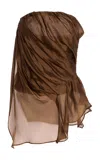 The Garment Gilian Draped Chiffon Bustier Top