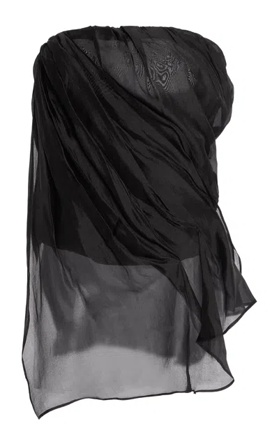 The Garment Gilian Draped Chiffon Bustier Top