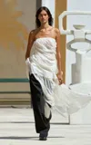 The Garment Gilian Draped Chiffon Gown In White