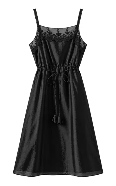 The Garment Gilian Flower Midi Dress In Black