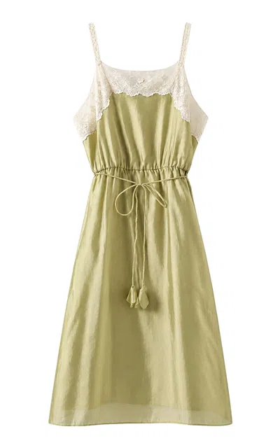 The Garment Gilian Flower Midi Dress In Green