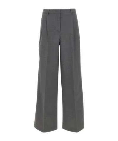 The Garment Grand Pleated Wide-leg Pants In Gray