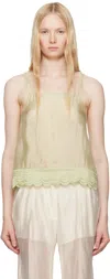 The Garment Green Gilian Front Tank Top In 254 Light Dusty Gree