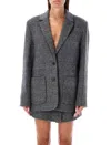 The Garment Brad Ribbon Blazer In Gray