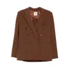 The Garment Bow-detail Blazer In Brown