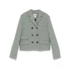 The Garment Double-breasted Wool-blend Blazer In Grey
