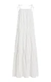 The Garment Jewell Embroidered Organic Cotton Maxi Dress In White