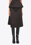 The Garment Kelly Satin Midi Skirt In Black