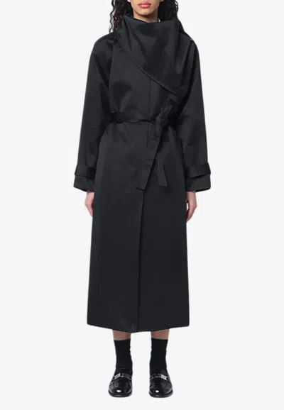 The Garment Black Cotton-blend Kelly Trench Coat