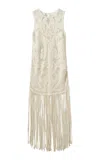 The Garment Kim Embroidered Cotton-blend Midi Dress In White