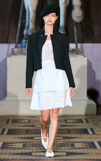The Garment Kirsten Cotton Artwork Mini Dress In White