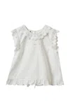 The Garment Kirsten Lace-trimmed Cotton Top In White