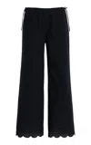 The Garment Kirsten Low-rise Organic Cotton Wide-leg Pants In Black