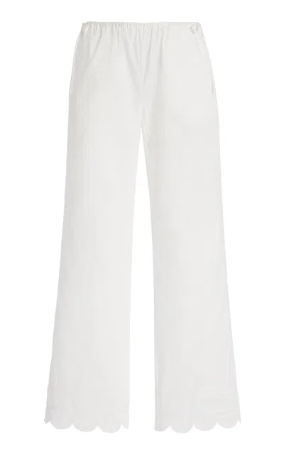 The Garment Kirsten Low-rise Organic Cotton Wide-leg Pants In White
