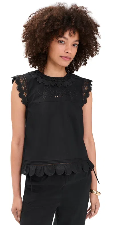 The Garment Kirsten Ruffle Top Black