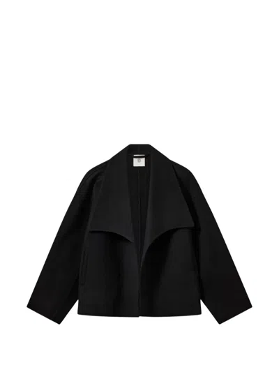 The Garment Kramer Shawl-lapel Drop-shoulder Jacket In Black