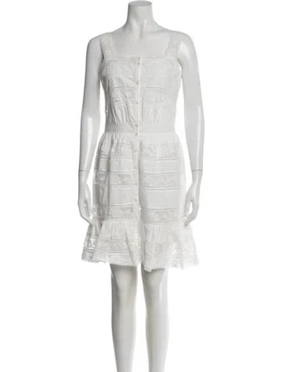 Pre-owned The Garment Lace Pattern Mini Dress In White