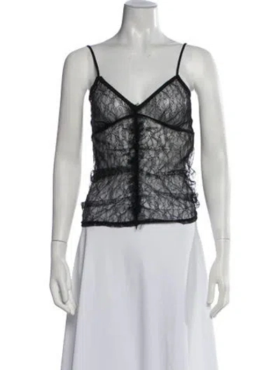 Pre-owned The Garment Lace Pattern V-neck Top In White