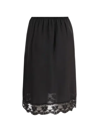 The Garment Lace-trim Mini Skirt In Black