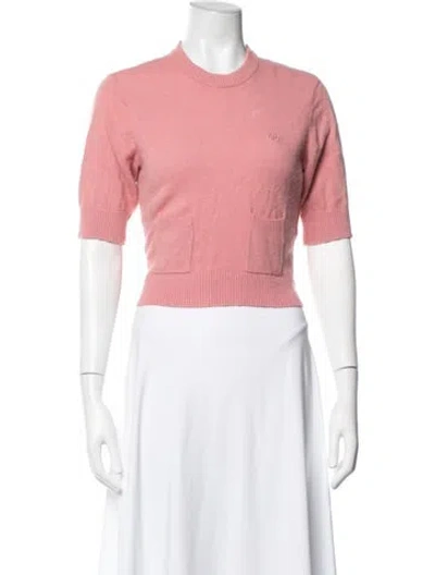 Pre-owned The Garment Lambswool Crew Neck Sweater In Pink