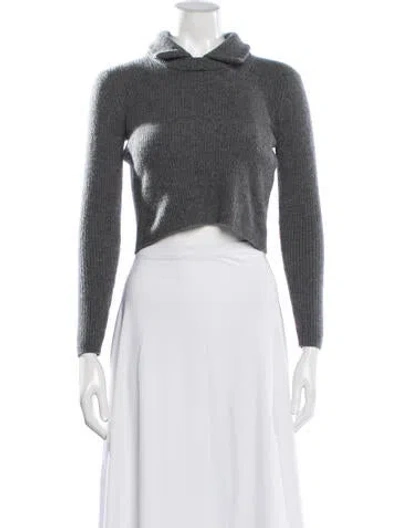 Pre-owned The Garment Lambswool Mock Neck Sweater In Grey