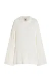 The Garment Literno Knit Cotton-blend Sweater In Ivory